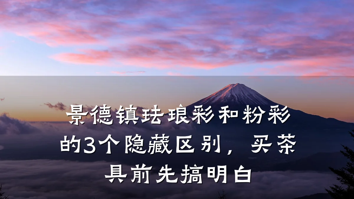 景德镇珐琅彩和粉彩的3个隐藏区别，买茶具前先搞明白