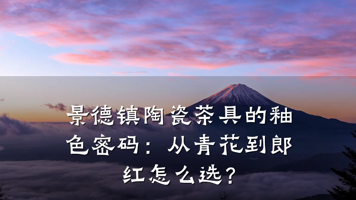 景德镇陶瓷茶具的釉色密码：从青花到郎红怎么选？