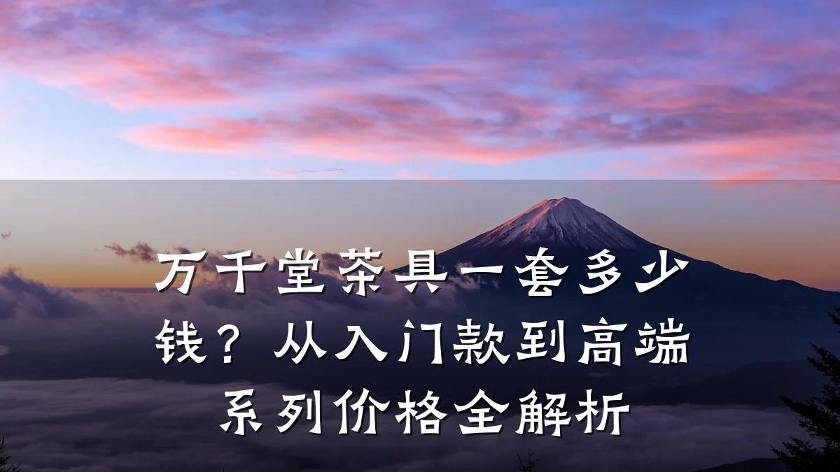 万千堂茶具一套多少钱？从入门款到高端系列价格全解析