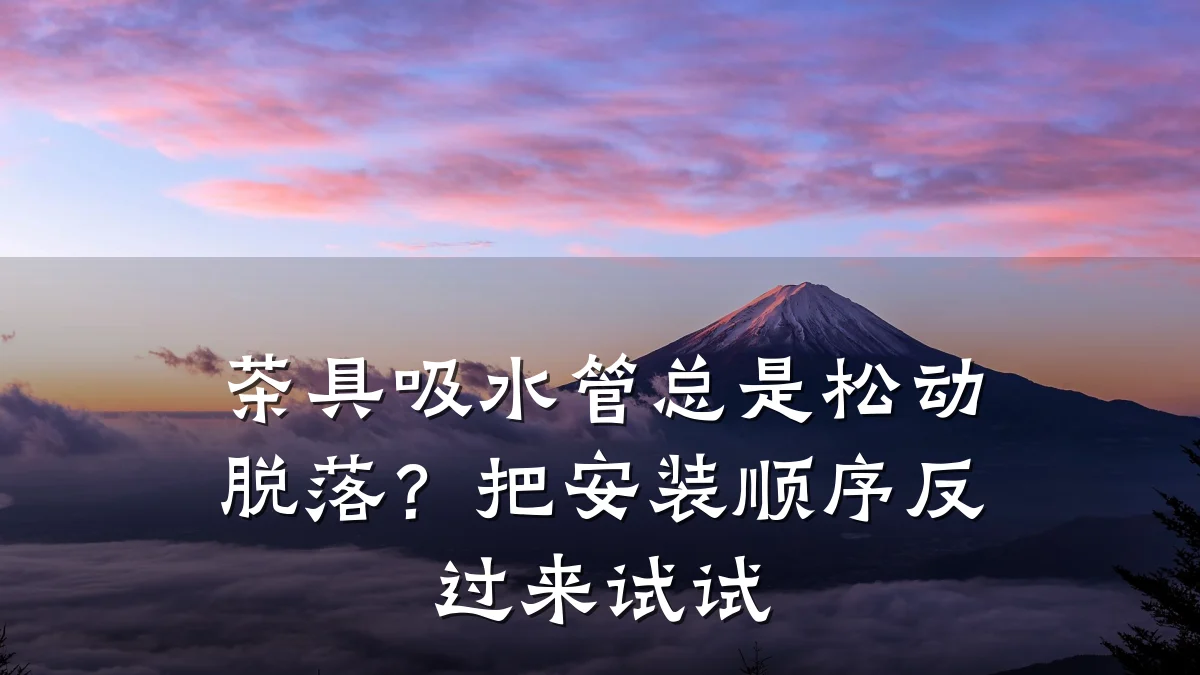 茶具吸水管总是松动脱落?把安装顺序反过来试试