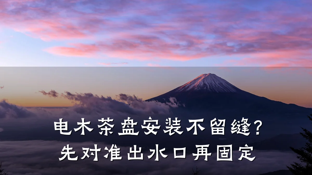 电木茶盘安装不留缝?先对准出水口再固定