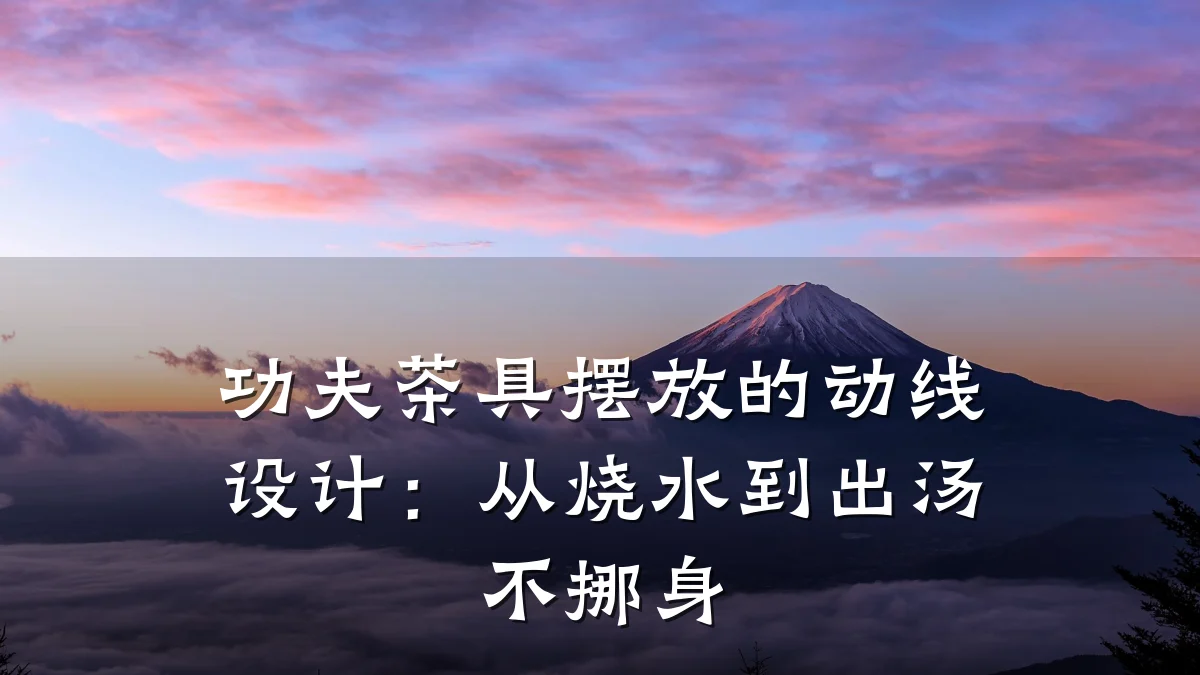 功夫茶具摆放的动线设计:从烧水到出汤不挪身