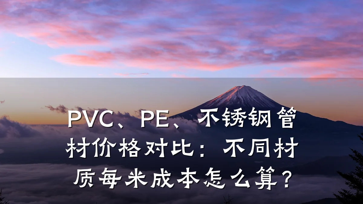 PVC、PE、不锈钢管材价格对比:不同材质每米成本怎么算?