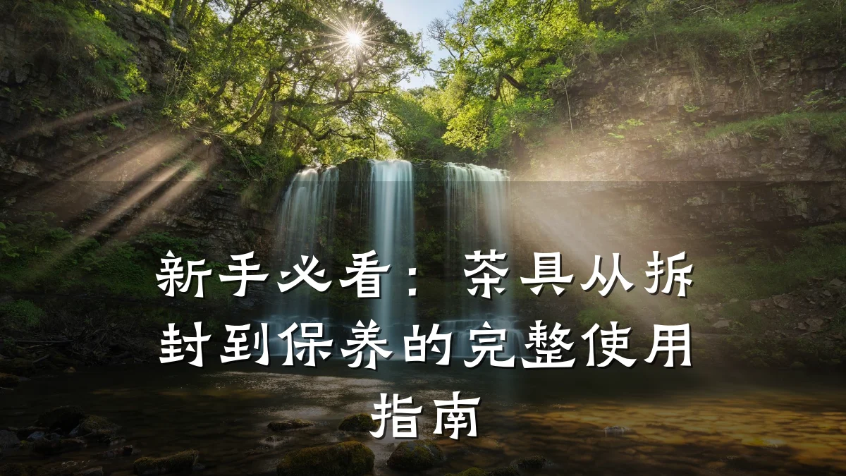 新手必看:茶具从拆封到保养的完整使用指南