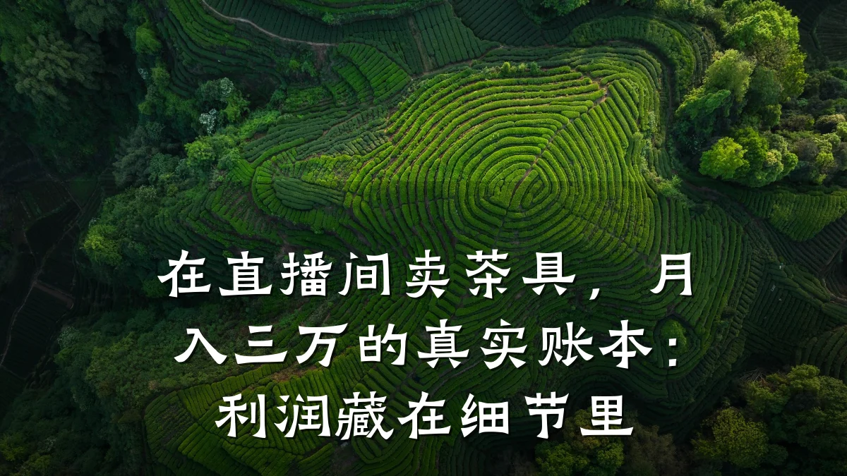在直播间卖茶具,月入三万的真实账本:利润藏在细节里