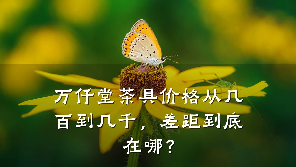 万仟堂茶具价格从几百到几千,差距到底在哪?