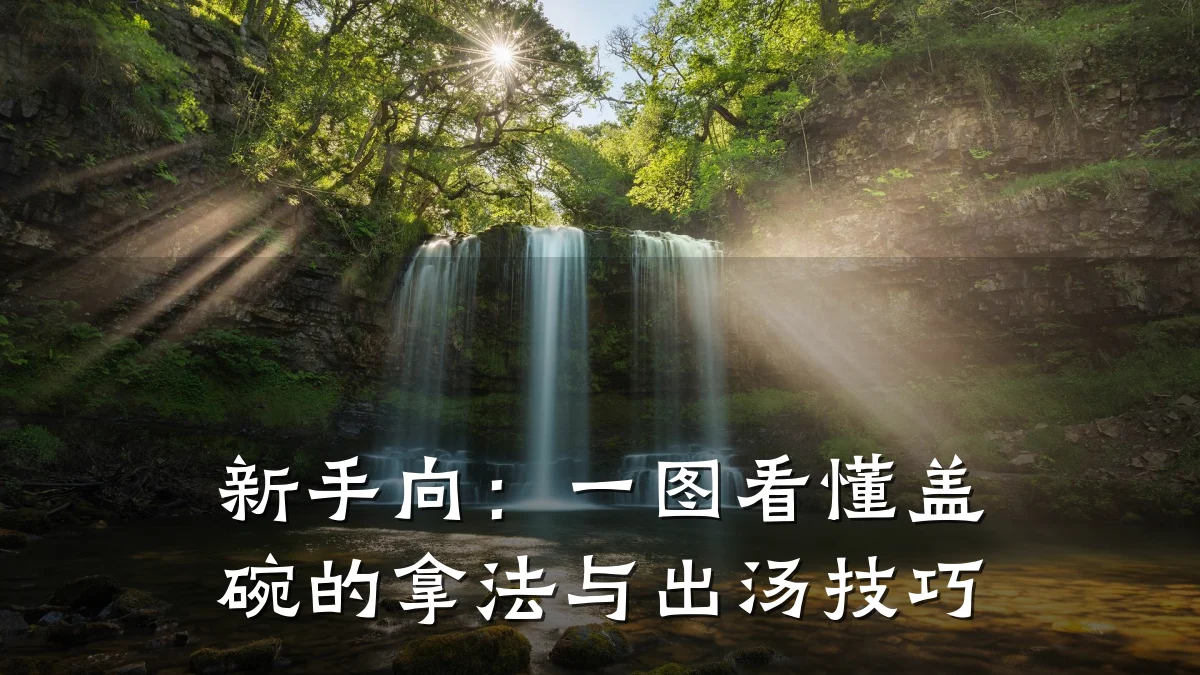 新手向:一图看懂盖碗的拿法与出汤技巧