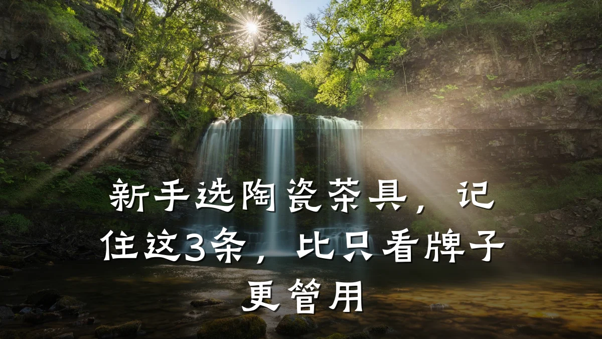 新手选陶瓷茶具，记住这3条，比只看牌子更管用